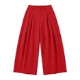 thumbnail image 7 of Qodauz Wide Leg Sweatpants Women Pleated Baggy Casual Pants Button Elastic Waisted Athletic Pant S-2XL, 7 of 7
