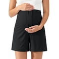 thumbnail image 2 of Cavosen Womens Drawstring Shorts Viscose Over The Belly Loose Maternity Shorts Wide Leg Elastic Waist Pregnancy Shorts Solid Breathable Summer Lounge Pants, 2 of 9