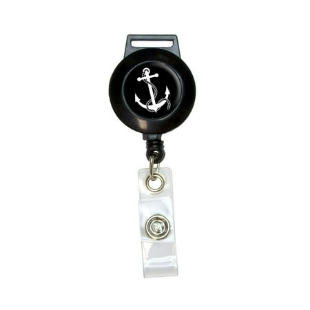 Id Anchor - Anchor and Rope - Boat Boating Retractable Badge Card ID Holder