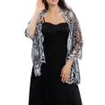 thumbnail image 3 of Sequin Glitter Beaded Shawl Scarf Wrap Formal Evening Party Prom Wedding, 3 of 9