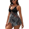 thumbnail image 3 of Characters The Vampire Diaries Women's Split Skirt Swimwear Two-Piece Swimsuit Backless Bikini Set Summer Holiday Beach Adjustable Bathing Suit, 3 of 6