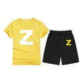 thumbnail image 3 of SXcggal Z Lettre Col Rond Imprimé Costume à Manches Courtes pour Enfants Mignon Confortable Léger Usage Quotidien, 3 of 3