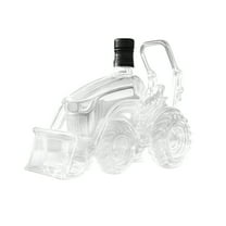 ACDANC 300Ml Tractor Shaped Whiskey Decanter Clear Glass Whiskey Wine Bottle