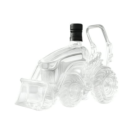 ACDANC 300Ml Tractor Shaped Whiskey Decanter Clear Glass Whiskey Wine Bottle