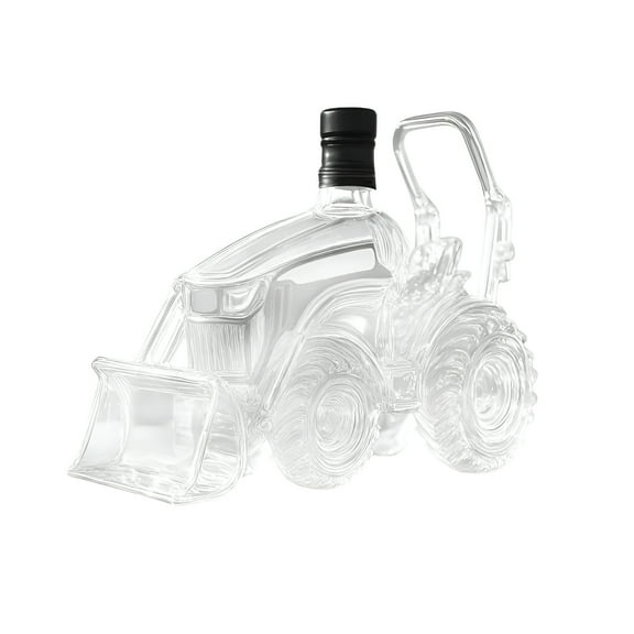 ACDANC 300Ml Tractor Shaped Whiskey Decanter Clear Glass Whiskey Wine Bottle