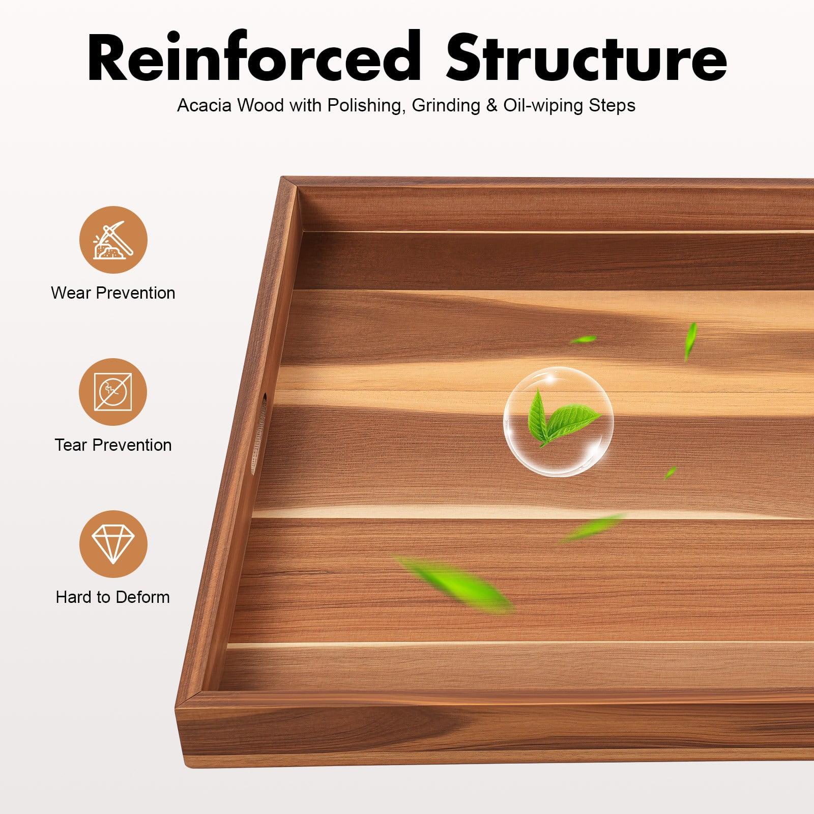 DUYIWAA Stove Cover Rectangle Wood Stovetop Cover Protector Cutting Board Serving Tray 30*22*2.5in