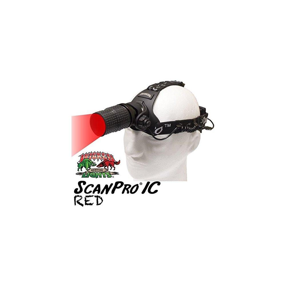 wicked lights scanpro ic night hunting headlamp with red intensity control led for coyote