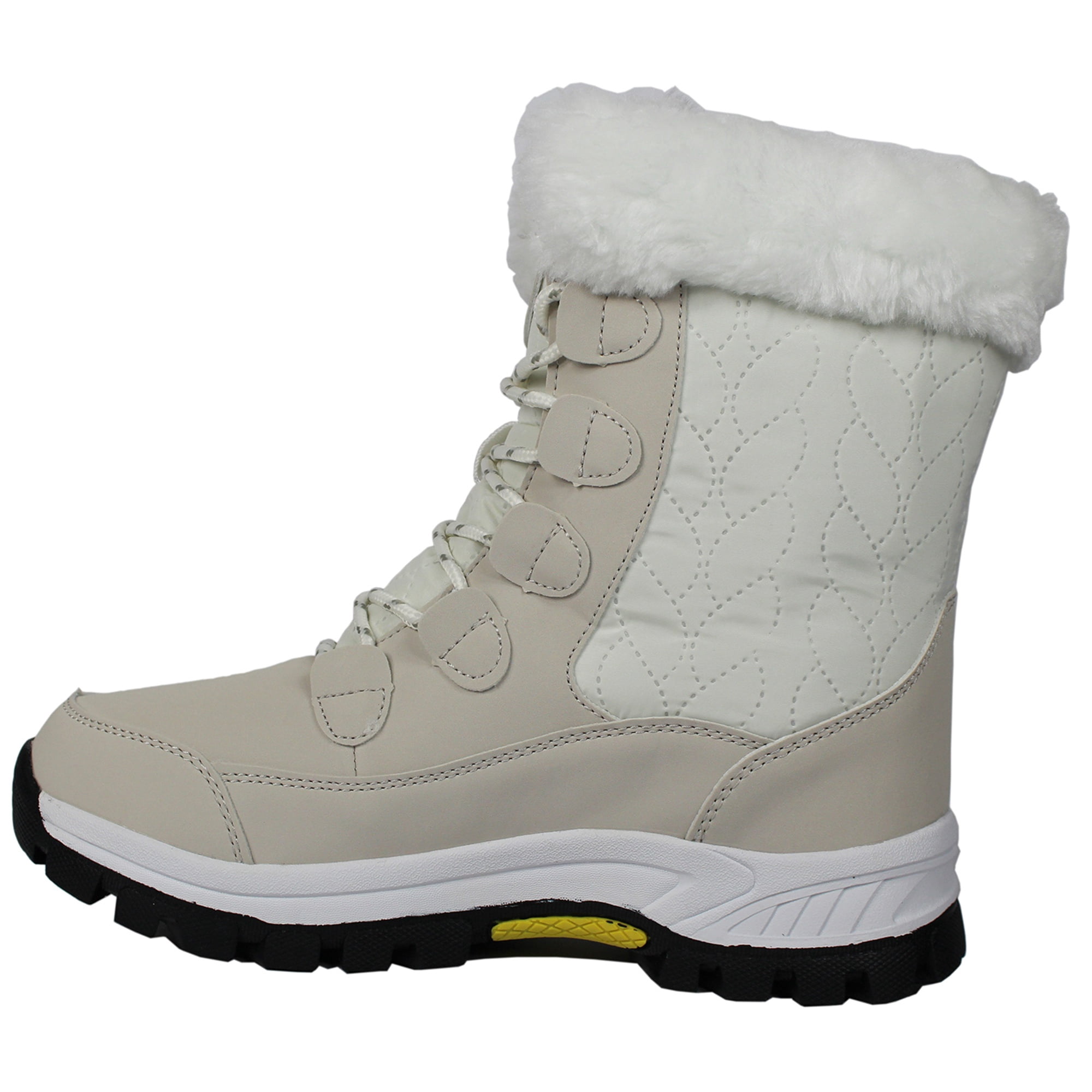 OwnShoe Women's Mid Calf Snow Boots Warm Winter Shoes Outdoor Hiking Boots Gift