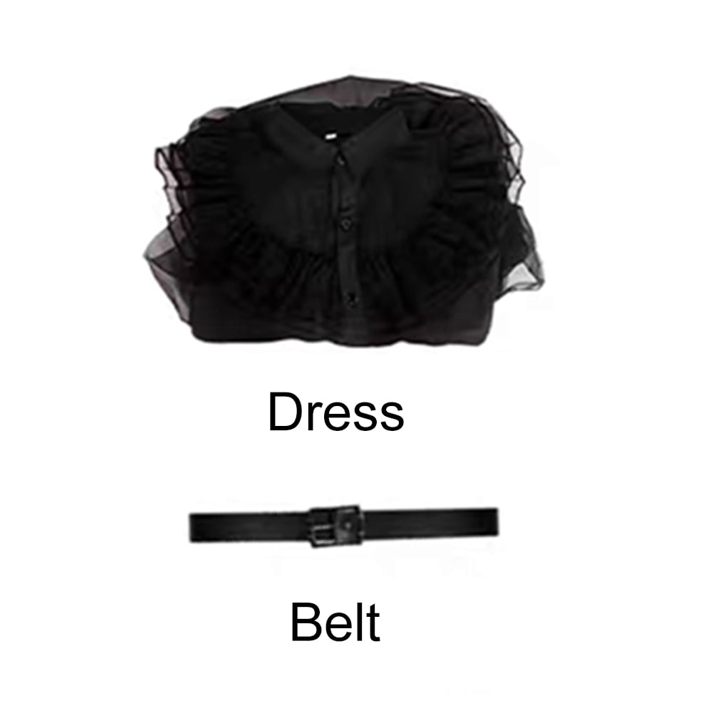  Family Wednesday Costume Vintage Goth Black Raven Dance Dress  Cosplay Women Girl Tulle Lace Skirt Halloween Party Outfit (3XL-Dress):  Clothing, Shoes & Jewelry