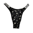 thumbnail image 2 of Victoria's Secret Very Sexy Bombshell Shine Brazilian Panty Black Gold Stars Size Small NWT, 2 of 2