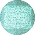 thumbnail image 1 of Ahgly Company Indoor Round Persian Light Blue Traditional Area Rugs, 7' Round, 1 of 4