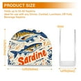 thumbnail image 4 of Yayeee Napkin Holder for Table Kitchen Paper Tissue Organization, Blue Sardines Pattern, 4 of 8