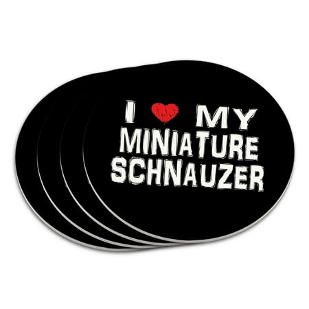 

I Love My Miniature Schnauzer Stylish Coaster Set