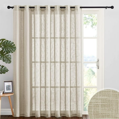 Sheer Curtains White 100 Inches Extra Wide Linen Semi Backdrop Large Window For Bedroom Dining Living Room Sliding Glass Door X 84 Long 1 Panel Canada Sheer Curtains White 100 Inches Extra, Extra Wide Sheer Curtains Canada