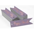 thumbnail image 2 of Inkdotpot Pack Of 50 Real Rose Gold Foil Paper Tags Happy Diwali Favor Hang Tags, 2 of 6