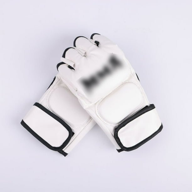 Guantes de boxeo de medio dedo para adultos y niños, guantes de boxeo para Sanda, UFC, entrenamiento de lucha Muay Thai, guantes de boxeo MMA