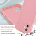 thumbnail image 3 of Compatible with iPhone 11 Wavy Edge Case, Cute Aesthetic Solid Color Curly Wave Shape Frame Design for Women Girls, Soft TPU Shockproof Full-Body Protection Phone Case Cover 6.1", Pink, 3 of 13