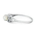 thumbnail image 4 of 14k White Gold Freshwater Cultured Pearl And Diamond Ring, 4 of 6
