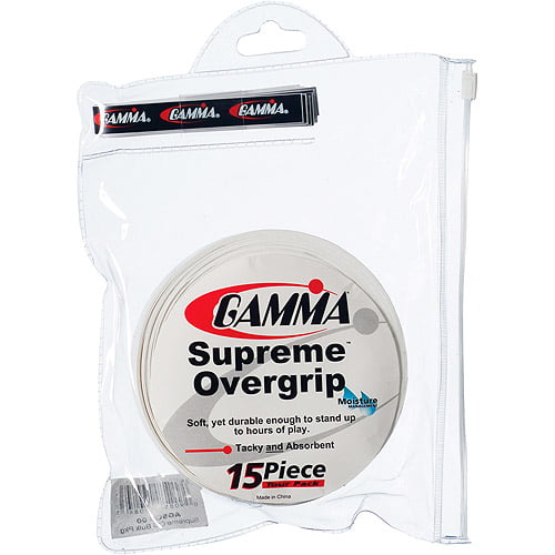 GAMMA Supreme Power Overgrip White Roll of 15 for sale online 