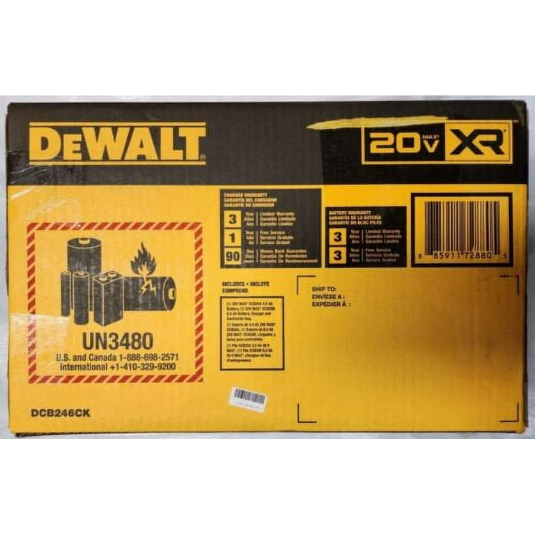 Dewalt DCB246CK 20V MAX Lithium Ion Starter Kit