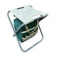 thumbnail image 2 of DOLITY Tabouret Pliant avec Sacs à Outils Tabouret de Camping Pliant Tabouret de Randonnée Sac à Dos pour Beige Vert, 2 of 9