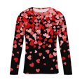 thumbnail image 4 of Blusas y camisas de manga larga con cuello redondo para hombre. Camiseta deportiva estampada para San Valentín. Camiseta de manga larga con cuello redondo. Blusas de licra para hombre., 4 of 5