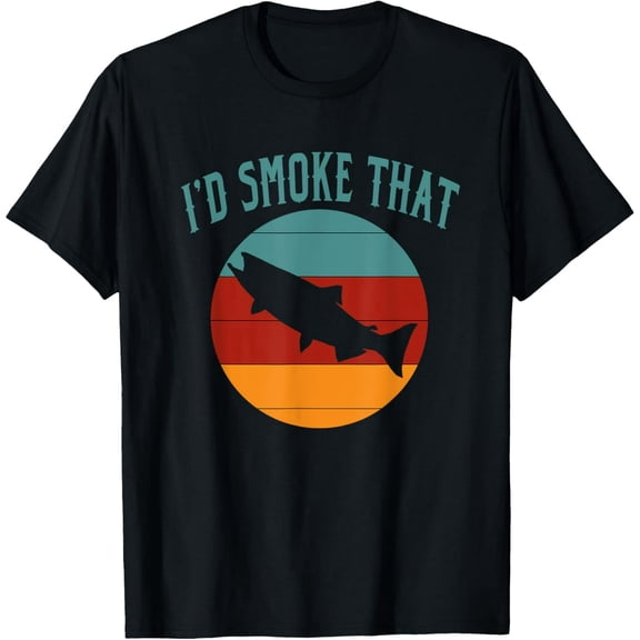 I'd Smoke That Salmon Fish Retro and Vintage Color Scheme T-Shirt