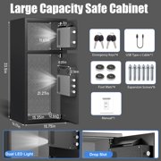 Riflevault 7.0 Cu Ft Fireproof Safe, Electronic Lock Security Cabinet with Deposit Slot, Dual Alarm & Backlit Keypad