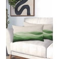 thumbnail image 2 of Green Beige Ombre Pillow Covers King Size, Minimalist Ocean Waves Linen Soft Bed Throw Pillowcases Breathable Cooling Long Lumbar Body Pillow Sham Cover for Bed Sofa 20''x40'', 2 of 7