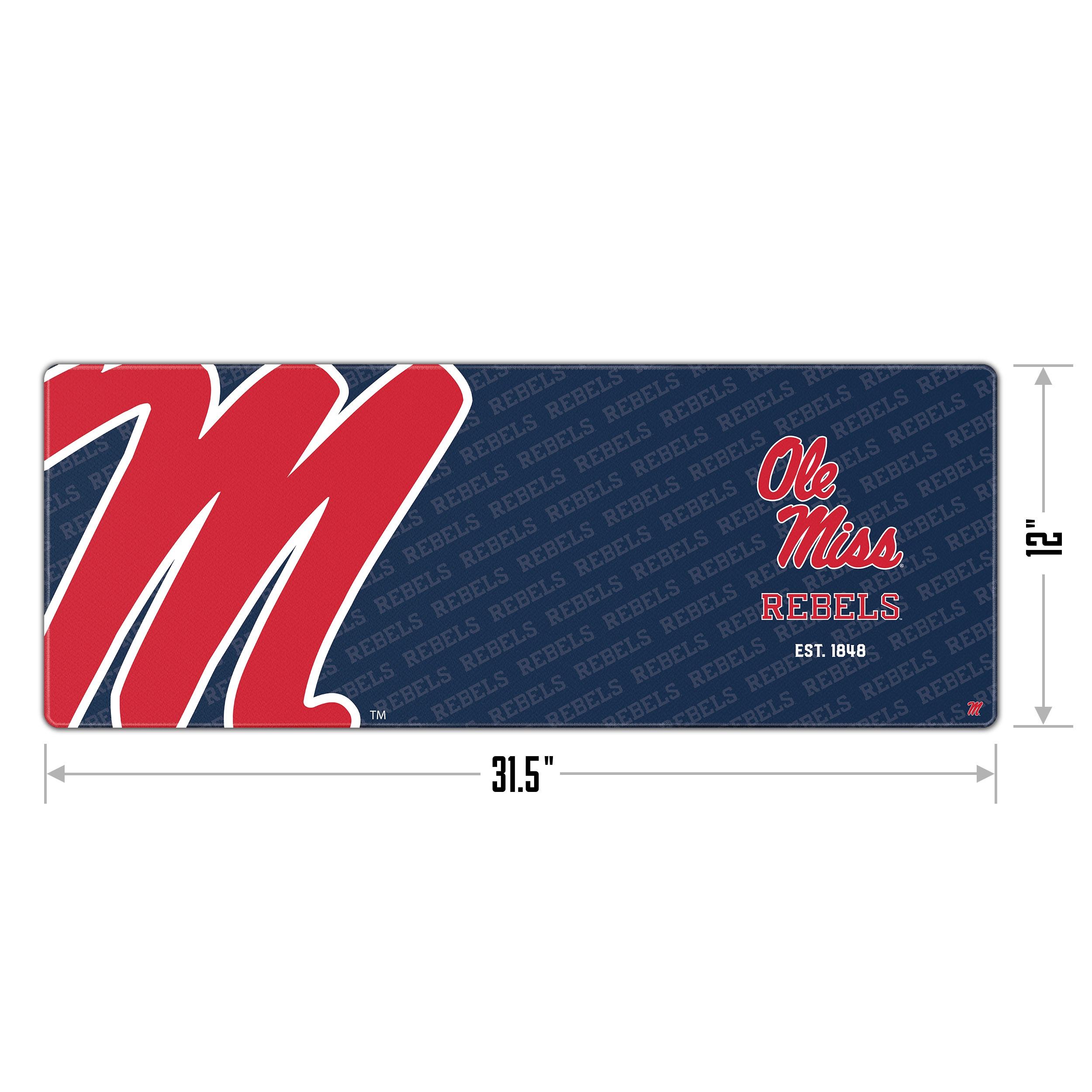 YouTheFan LSU Tigers Desk Pad - 31.5" X 12" XL Mouse Pad With Team Logo, Non-Slip Rubber Backing, Stitched Edges