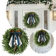 thumbnail image 6 of JHEHF 2026 Christmas Wreaths for Front Door Rustic Vintage Bow Decorative Farmhouse Xmas Decor for Window Fireplace Mantle Wall Outdoor Indoor Decorations 21.7inch, 6 of 8