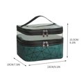 thumbnail image 4 of XMMSWDLA Double-layer Cosmetic Bag Makeup Bag Travel Makeup Bag Makeup Bags for Women Cosmetics Cases Portable Waterproof Foldable (green), 4 of 6