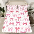 thumbnail image 2 of jejeloiu Kawaii Dot Bowknot Bed Sheets,Cartoon Bow King Sheets,Pink Bow Bowtie Sheet Set For Children,Breathable Home Decor,4-Piece, 2 of 7