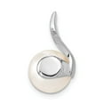 thumbnail image 4 of FB Jewels 14K White Gold 9-10mm White Button FW Cultured Pearl and Diamond Pendant, 4 of 4
