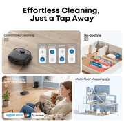 eufy C28 Robot Vacuum and Mop Combo, HydroJet Self-Cleaning Roller Mop, DuoSpiral Detangle Brush, 15,000 Pa,Auto Mop Washing&Drying, Self-Emptying&Refilling