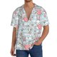 thumbnail image 1 of Fotbe Cute Rabbit And Heart Camisa Estampada de Manga Corta para Hombre, Casual de Verano, Estilo Playero, Sin Arrugas-XX-Large, 1 of 5