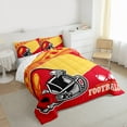 thumbnail image 3 of Manfei Red Football Helmet Full Size Comforter Sets,Rugby Sport Bedding Comforter Set,Boys Ball Game Bedding Sets For Kids,Ultra Soft Home Decor Reversible,3 Pieces, 3 of 8