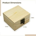 thumbnail image 6 of Unfinished Mini Wood Craft Box with Hinged Lid and Magnetic Closure, 3.74 Inch - Perfect for Arts, Crafts, and Personalized Gifts, 6 of 6