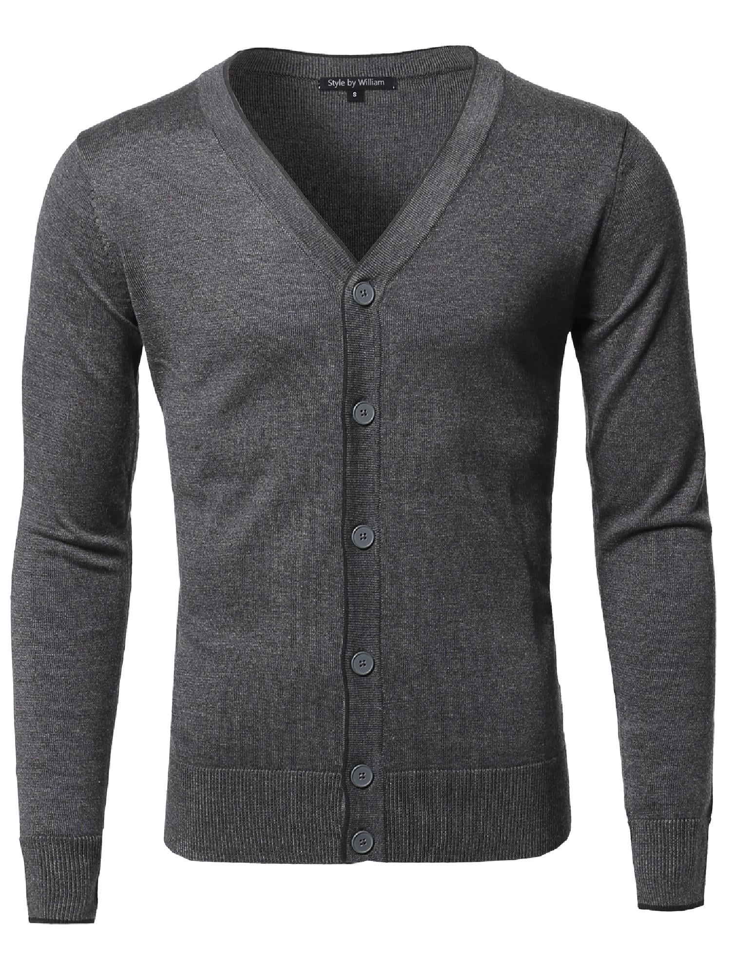 men's wool button down sweater