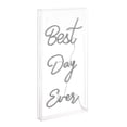 thumbnail image 7 of Best Day Ever 11.75" X 23.63" Contemporary Glam Acrylic Box USB Operated LED Neon Light, White, 7 of 7