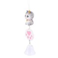 thumbnail image 1 of Cat Ornament Resin Sitting Cat Pendant Wind Chimes Japanese Style Garden Ornament Relaxation Sound 3.5*3.5*5.4cm 1Pcs, 1 of 4