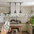thumbnail image 6 of FSLiving H-Type Track Light Pendants Restaurant 2.4GHz 3-Zone Remote Control Stepless Dimming Halo Track Light Adjustable Height 5ft Industrial Style for Kitchen Island Dining Room - 1 Pack, 6 of 8