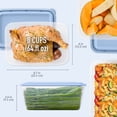thumbnail image 4 of Bentgo Prep 8 Cup Meal Prep Containers with Lids, PFAS & BPA Free Materials, Durable, Microwave, Freezer, & Dishwasher Safe To Go Food Storage Container 10 Pack - Blue Coast, 4 of 5