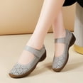 thumbnail image 6 of Gray Women Breathable Round Toe Closed Toe Extremely Comfortable Extremely Lightweight Slip On Flats For Casual Everyday Wear, 6 of 9