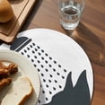 thumbnail image 3 of Dogs Showering Round 13 Inch Placemats Set of 8, Modern Abstract Art Funny Animals HeatResistant Non Slip Place Mats for Dining Table, Wipeable Braided Kitchen Table Mats for Housewarming, 3 of 9