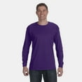 thumbnail image 2 of Gildan Men's Heavy Cotton Long Sleeve T-Shirt, 100% Cotton, Adult T-Shirt, Classic fit Tee, Purple, XL, 2 of 5