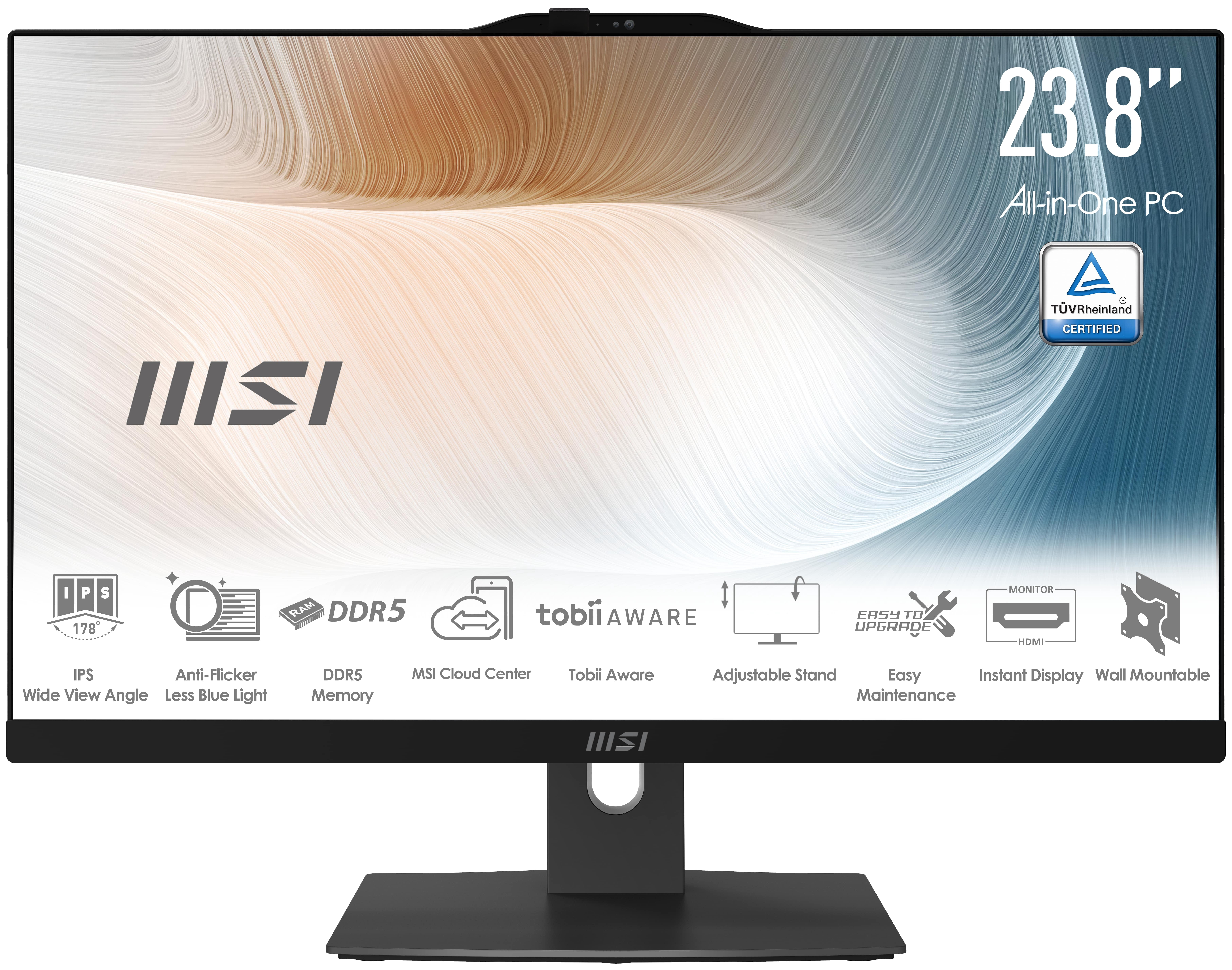 MSI Modern All-in-One Desktop 23.8" FHD Touchscreen, Intel Core 7 150U, 16GB RAM, 1TB HD, 1TB SSD, Windows 11 Home