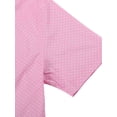 thumbnail image 5 of INSPIRE CHIC Men's Shirts Point Collar Short Sleeve Polka Dots Button Down Shirt 50 Pink, 5 of 7