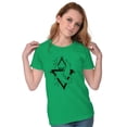 thumbnail image 3 of Triangle Dolphin Symbol Spirit Animal Womens Slim Fit Graphic Tee Brisco Brands M, 3 of 5