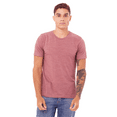 thumbnail image 3 of BELLA + CANVAS Texture Crew Neck T-Shirt for Men, Short Sleeve Tee, Cotton-Poly Blend, Mauve Slube, XL, 3 of 5